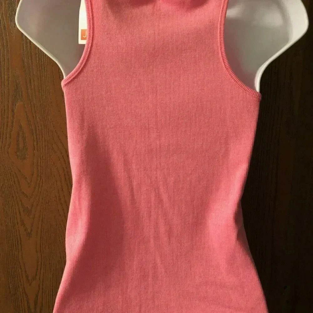 New Girl's Joe Fresh Pink Flower Tank Top XL 14 - Picture 4 of 4
